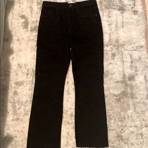 Current Elliot cropped raw hem denim